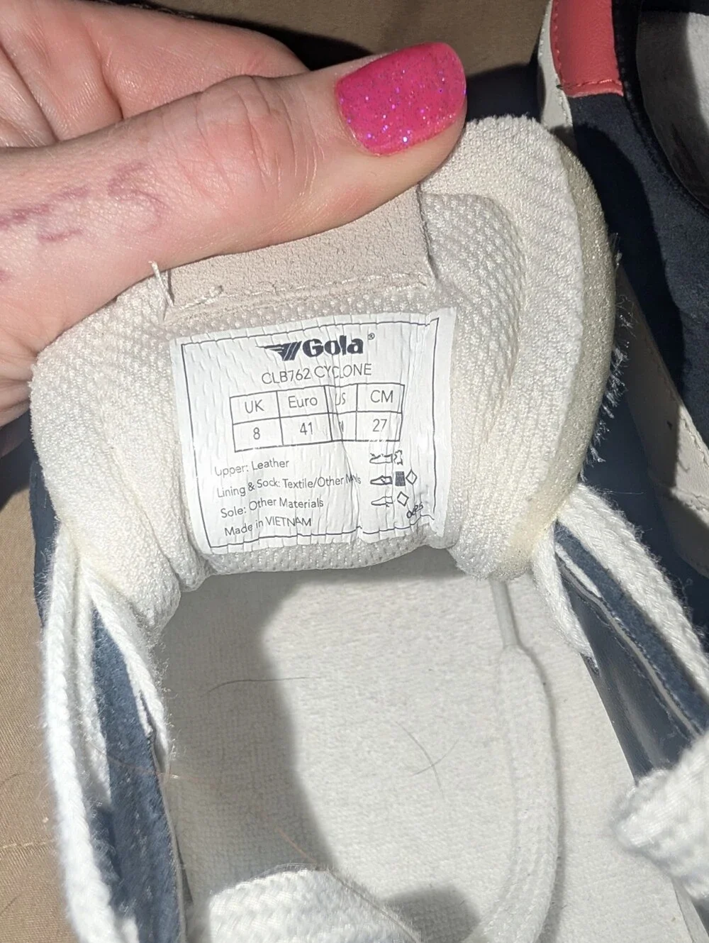 NWOT Gola Cyclone Women's Sneakers Size 10 Black White And Pink